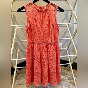 Xhilaration coral lace sundress - small